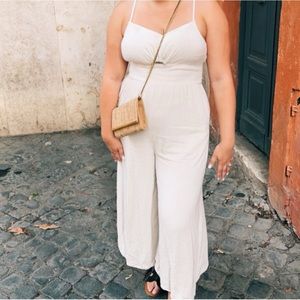 Petal and pup tan linen jumpsuit